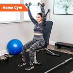 SUPERJARE 0.4'' Thick 12 Pcs 48 Sq Ft Rubber Top Exercise Equipment Mats - Image 2