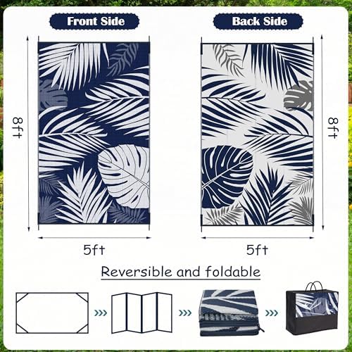 Ogrmar 5x8FT Reversible Mats, Outdoor Rug - Image 2