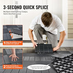 VEVOR 10 sq. ft Plastic Interlocking Deck Tiles, 10 Pack, Patio Floor Decking - Image 5