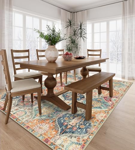 Lahome Moroccan 5x8 Area Rug, Washable Rugs - Image 3