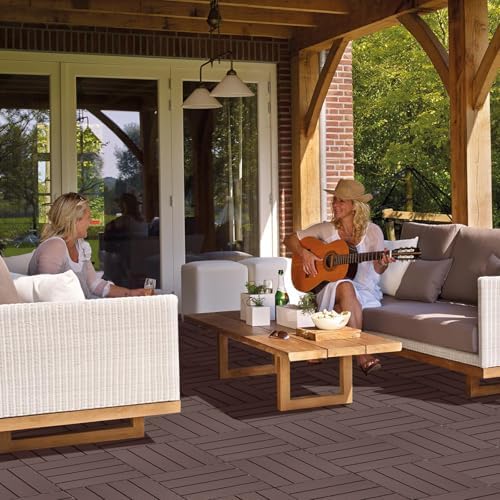 Plastic Interlocking Deck Tiles 12"x12" Waterproof Outdoor Patio Flooring All - Image 7