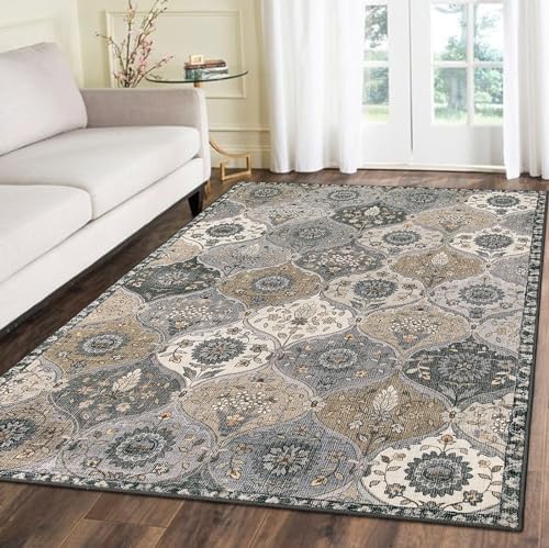 Lahome Moroccan Washable Area Rug, 5x7 Rugs by Lahome