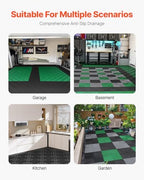 VEVOR Interlocking Drainage Mat, 12” x 12” Modular Interlocking Cushion - Image 7