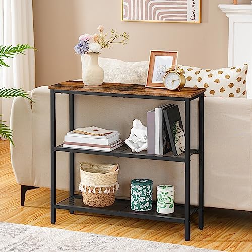 HOOBRO 29.5" Narrow Console Table, 3-Tier Entryway Table, Thin Sofa Table - Image 6