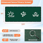 iCover 8x50ft Privacy Screen Fence, Outdoor Fencing Panels, Garden Windscreen - Image 3