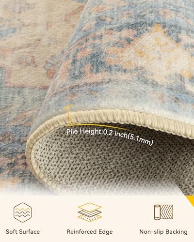 RELEANY Washable Area Rug, Round 10ft - Image 4