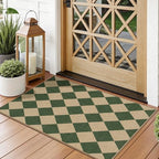 Lessymo Checkered Easy Jute Entryway Rug, 2x3 Washable Front Indoor Mat - Image 6