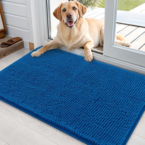 OLANLY Dog Door Mat for Muddy Paws 35x24, Super Absorbent Chenille Mud Mat by OLANLY