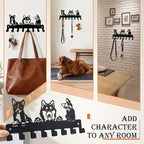 Dog Leash Holder for Wall, 8 Metal Hooks for Leashes, Harnesses & Keys - Image 7
