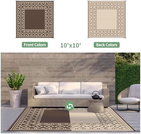 GENIMO Outdoor Rug, Waterproof Plastic Rugs - Image 4