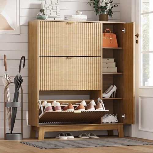 Shoe Cabinet Storage for Entryway by HUANLEGO
