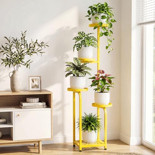 TOSKING Tall 5-Tier Square Plant Stand Indoor Outdoor - Image 2