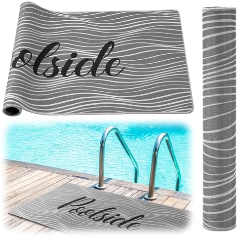 Tinideya Pool Deck Mats Non Slip Rubber by Tinideya