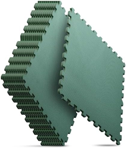 12 Pack 48 sqft Home Gym Mat, Puzzle Exercise Mat, EVA Interlocking Foam Floor by NazhuraGoodCompanionAtHome