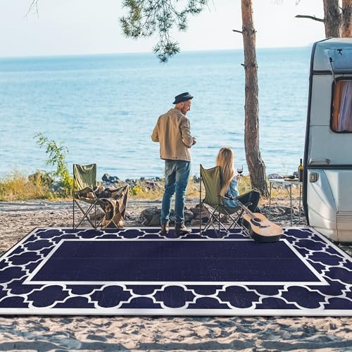 GENIMO Outdoor Rug, Waterproof Plastic Rugs 9'x18' - Image 3