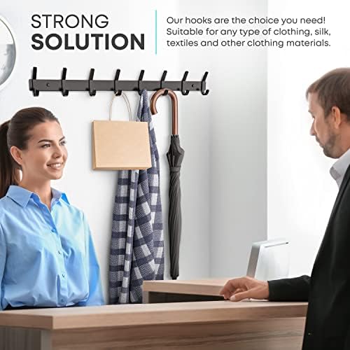 Coat Rack Wall Mount – 24 Inch Stainless Steel Hook Rail - Image 7