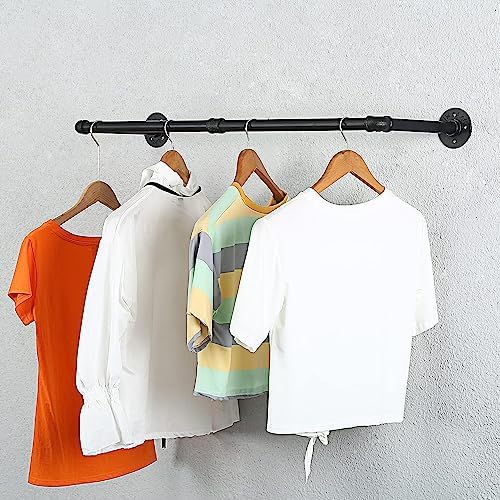 Oroonoko 36" Wall Mounted Clothes Rack, Closet Rods - Image 7