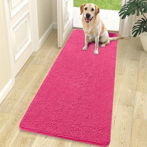 OLANLY Dog Door Mat for Muddy Paws 70x24, Super Absorbent Chenille Mud Mat by OLANLY