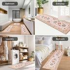 HEBE Boho Kitchen Rugs Set of 3, Non Slip Washable Kitchen Mats - Image 6