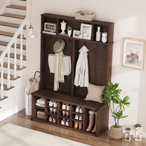 Takywep Extra Large 51" Entryway Hall Tree - Image 4