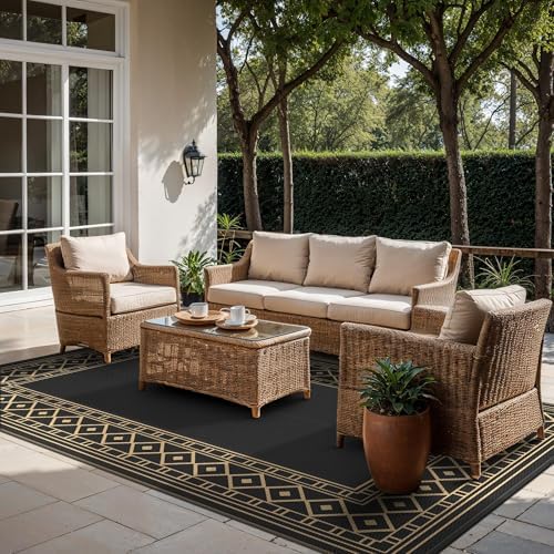 GENIMO Outdoor Rug, Waterproof Plastic Rugs 10'x20' - Image 4