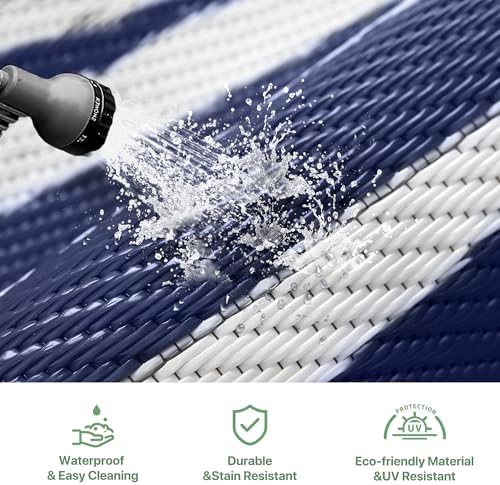 GENIMO Outdoor Rug, Waterproof Plastic Rugs - Image 5