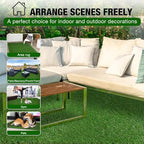XLX TURF 8FT X 12FT Outdoor Artificial Turf Grass Rug, Thin Green Grass Carpet - Image 6