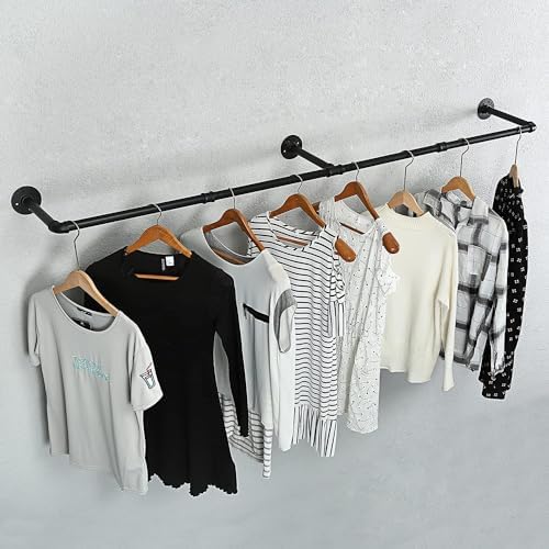 Oroonoko 70" Wall Mounted Clothes Rack, Closet Rods - Image 5