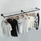 Oroonoko 70" Wall Mounted Clothes Rack, Closet Rods - Image 5