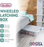 Sterilite 8-Pack Wheeled Latching Box, Plastic Under Bed Storage Bins - Image 3