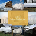 GUARD SHIELD Heavy Duty Tarp 20x20 Feet White Multi Purpose Thick Waterproof - Image 6