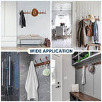TICONN Wall Mounted Coat Rack, Five Heavy Duty Tri Hooks All Metal Construction - Image 6