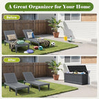 Flamaker Outdoor Storage Box 80 Gallon Resin Waterproof Deck Box - Image 5