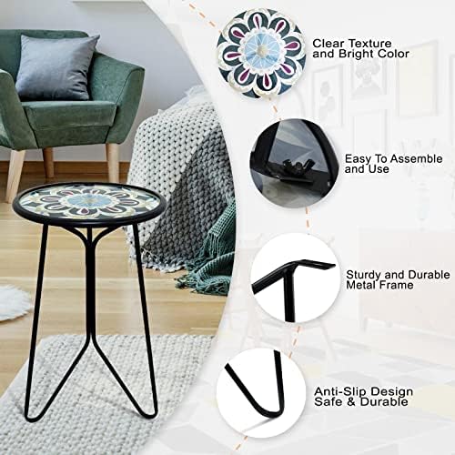LIFFY Outdoor Side Table, Home Decorative Plant Stand & End Table Outside - Image 4