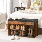 HOOBRO Shoe Storage Bench with Cushion, 32.3" Entryway Bench - Image 2