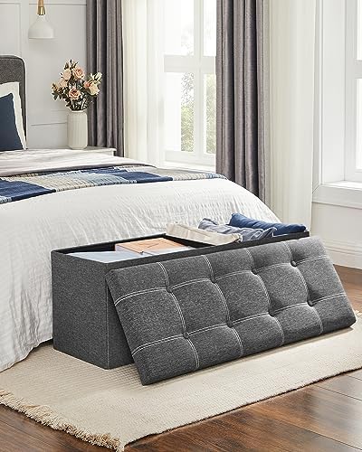 SONGMICS Ottoman Storage Bench, 35 Gal. Folding Chest, Holds 660 lb - Image 5