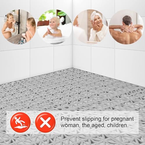 MYFAMIREA Modular Interlocking Cushion 8 Pack 11.8" x 11.8" Rubber Floor Tiles - Image 6