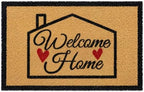 Gardenised Heavy Duty Coco Coir Doormat Non Slip PVC Baking Embossed Welcome by Gardenised