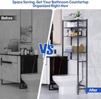 samstar 4 Tier Over The Toilet Storage Rack, Bathroom Organizer Shelves Cabinet - Image 5