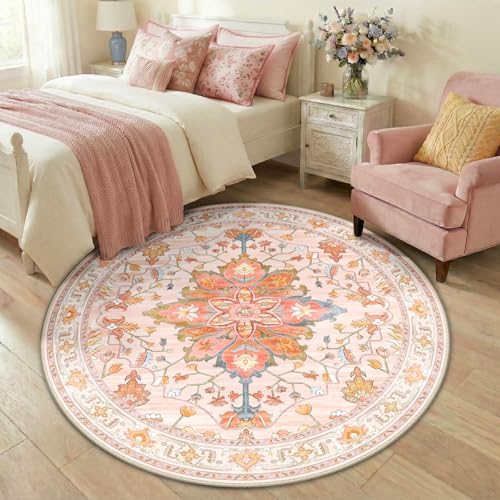 RELEANY Washable Area Rug, Round 5ft - Image 2