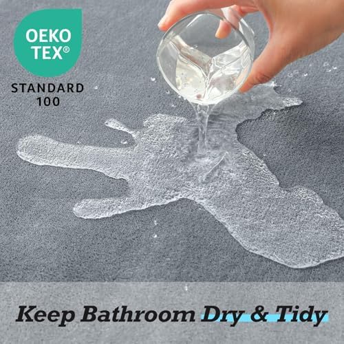 HUXMEYSON Bathroom Rugs Sets 3 Piece, Non-Slip & Quick Dry Bath Mat Set - Image 4