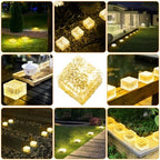 JKIMK Solar Brick Lights Outdoor Solar Lights Outdoor Waterproof Patio - Image 6
