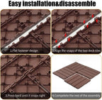 Plastic Interlocking Deck Tiles 12"x12" Waterproof Outdoor Patio Flooring All - Image 3