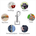 Swivel Snap Hooks, Lucky Goddness 10pcs Metal Heavy Duty Square Eye Clasp - Image 6