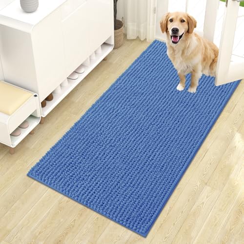 OLANLY Dog Door Mat for Muddy Paws 44x24, Extra Absorbent Chenille Mud Mat by OLANLY