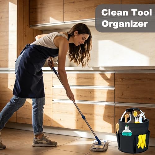 Cleaning Caddy with Handle, 17L Foldable Cleaning Supplies Organizer, Portable - Image 2