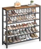 VASAGLE 6-Tier Shoe Rack, 24-30 Pairs, Metal Mesh by VASAGLEbySONGMICSHOME