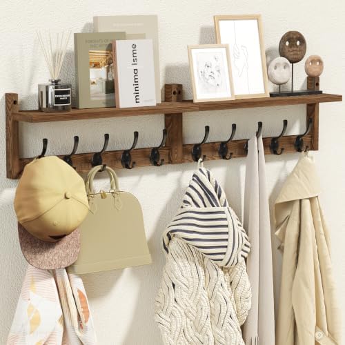 AMBIRD 34.2 inch Wooden Extra-Long Wall Hook Rack by AMBIRD