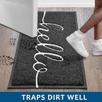 EARTHALL Door Mat 3-Pack Outside Inside Hello Doormat 30"x17.5" Durable Floor - Image 5