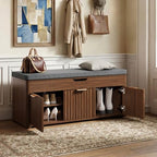 37.4" W Shoe Bench with Storage, Lift Top Entryway Bench - Image 3